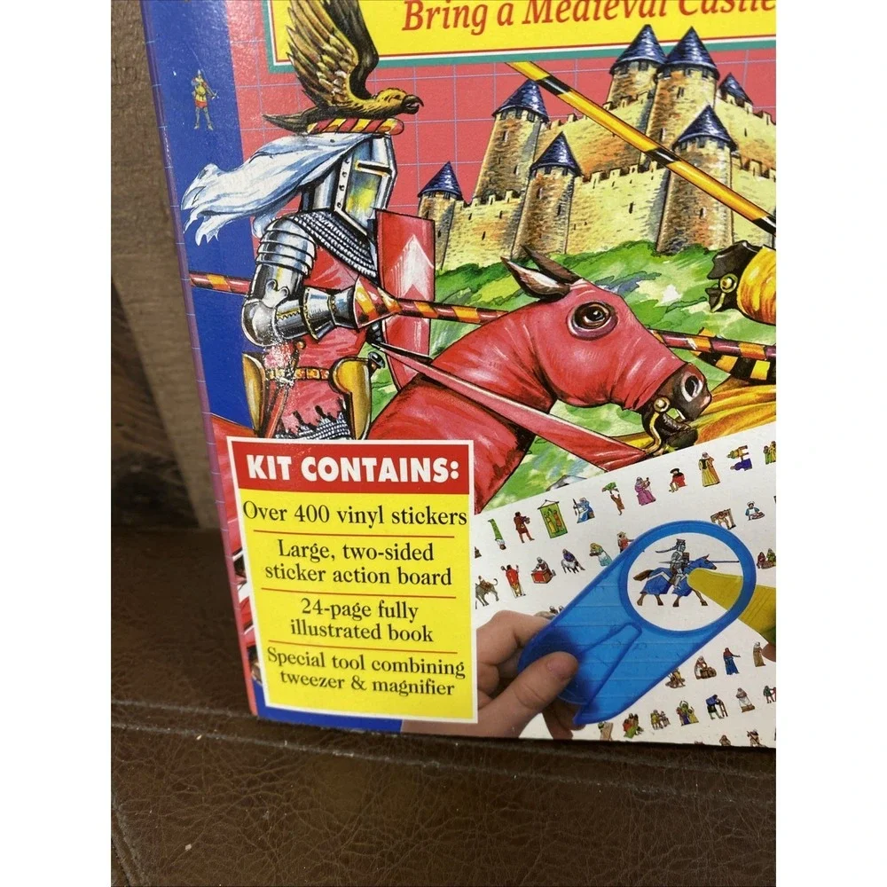 VTG Readers Digest Micro Stickers Castle Siege Worlds of Adventure Medieval Kids